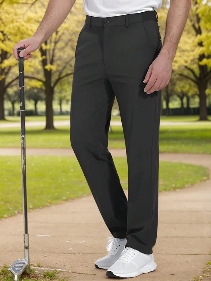 Men’s Stretch Dress Pants – Lightweight Business Trousers with Zipper Pocket