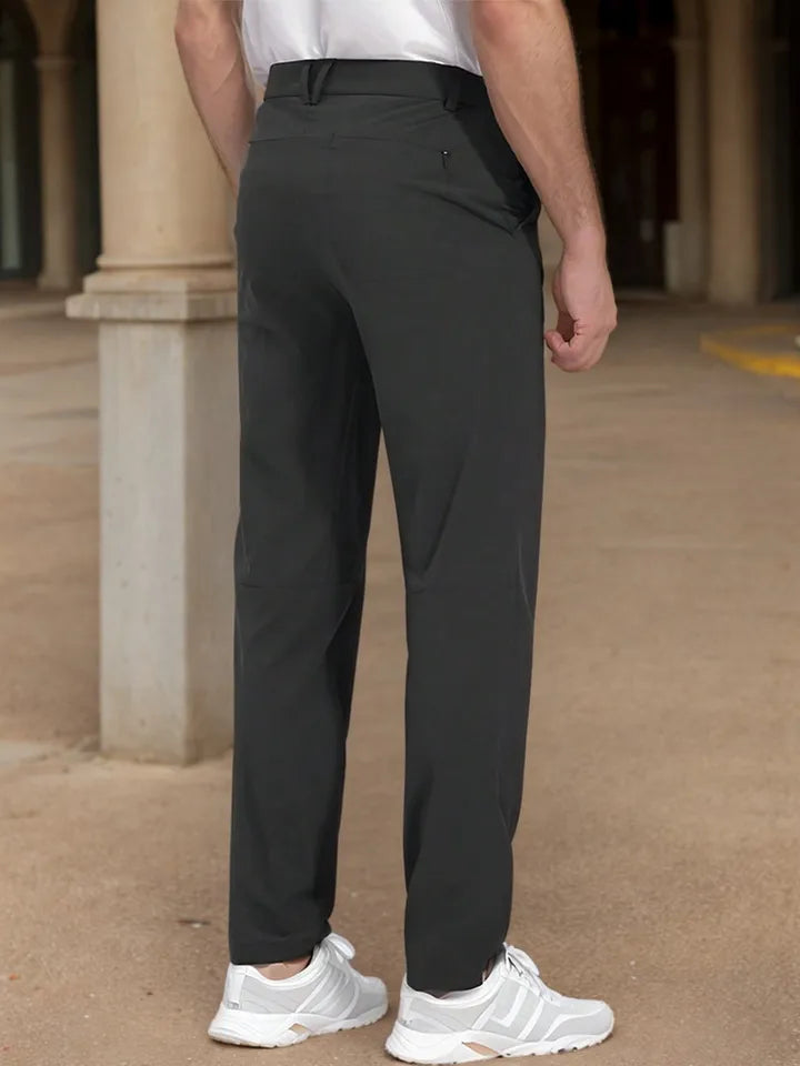 Men’s Stretch Dress Pants – Lightweight Business Trousers with Zipper Pocket
