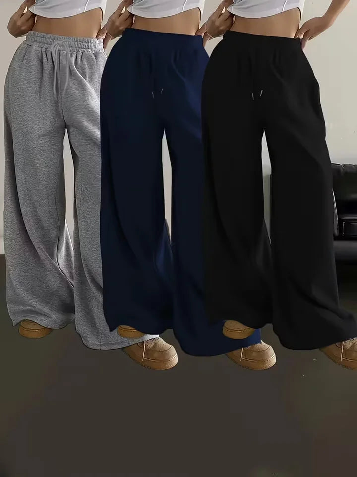 Unisex Oversized Jogger Sweatpants  Wide-Leg Drawstring Casual Pants