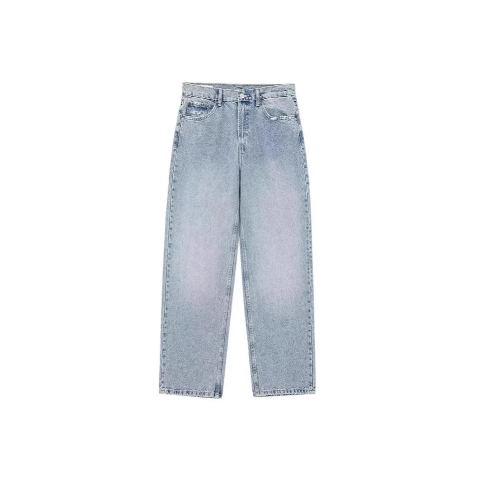 Women’s High-Waist Straight Jeans Wide-Leg Y2K Casual Denim Pants