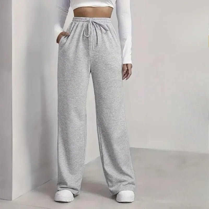 Unisex Oversized Jogger Sweatpants  Wide-Leg Drawstring Casual Pants