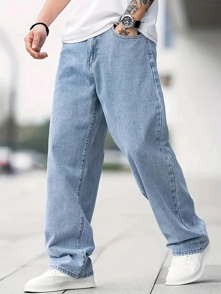 Men’s Washed Denim Pants – Stylish Casual Jeans