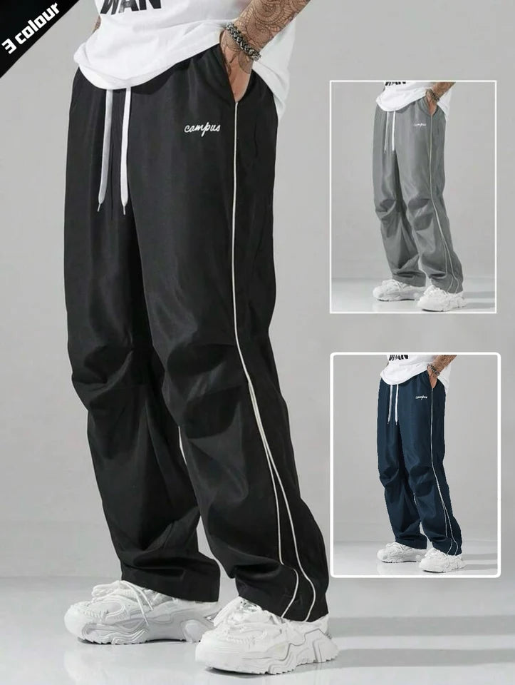 Men’s Three-Color Striped Pants Casual Sports Fitness Jogging Trousers