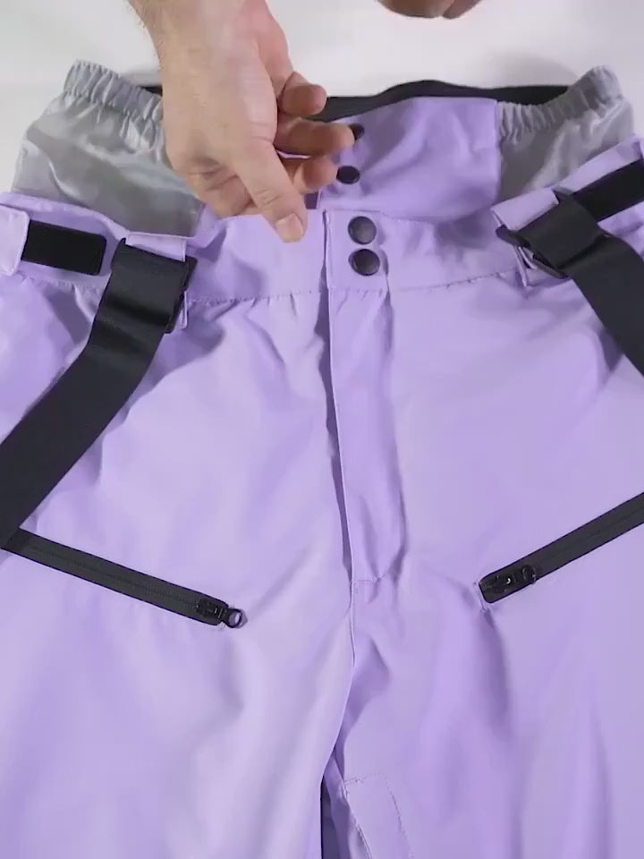 Waterproof Ski Pants High-Waist Wide-Leg Wear-Resistant Snow Trousers